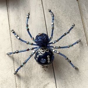 Elegant Blue Spider Ornament/Sun Catcher Decor